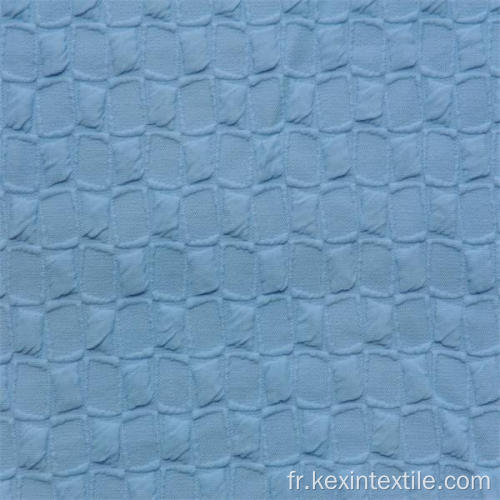 Tissu tricoté matelassé jacquard 100% polyester